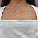 Figaro 050 1.7mm Chains or Bracelet - CH602