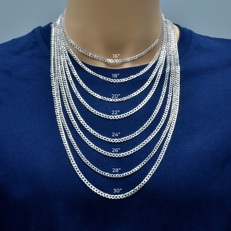 Curb 100 Chain or Bracelet 3.9mm - CH616