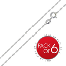 925 Sterling Silver Diamond Cut Forzatina Link 020 Chain 1.08mm (Pk of 6) - CH660