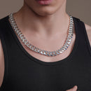 925 Sterling Silver Miami Cuban Bracelet 14.5mm - CH685