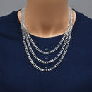 Square Curb Diamond Cut Ten Sided 180 4.9mm Chain or Bracelet - CH761