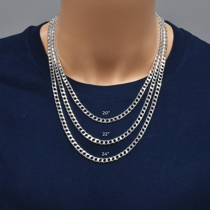 Cadena de eslabones de 4,8 mm, 120 con corte de diamante y ojo de pájaro - CH679