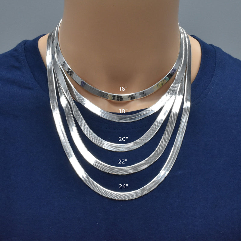Herring Bone 080 Chain or Bracelet 6.8mm - CH815