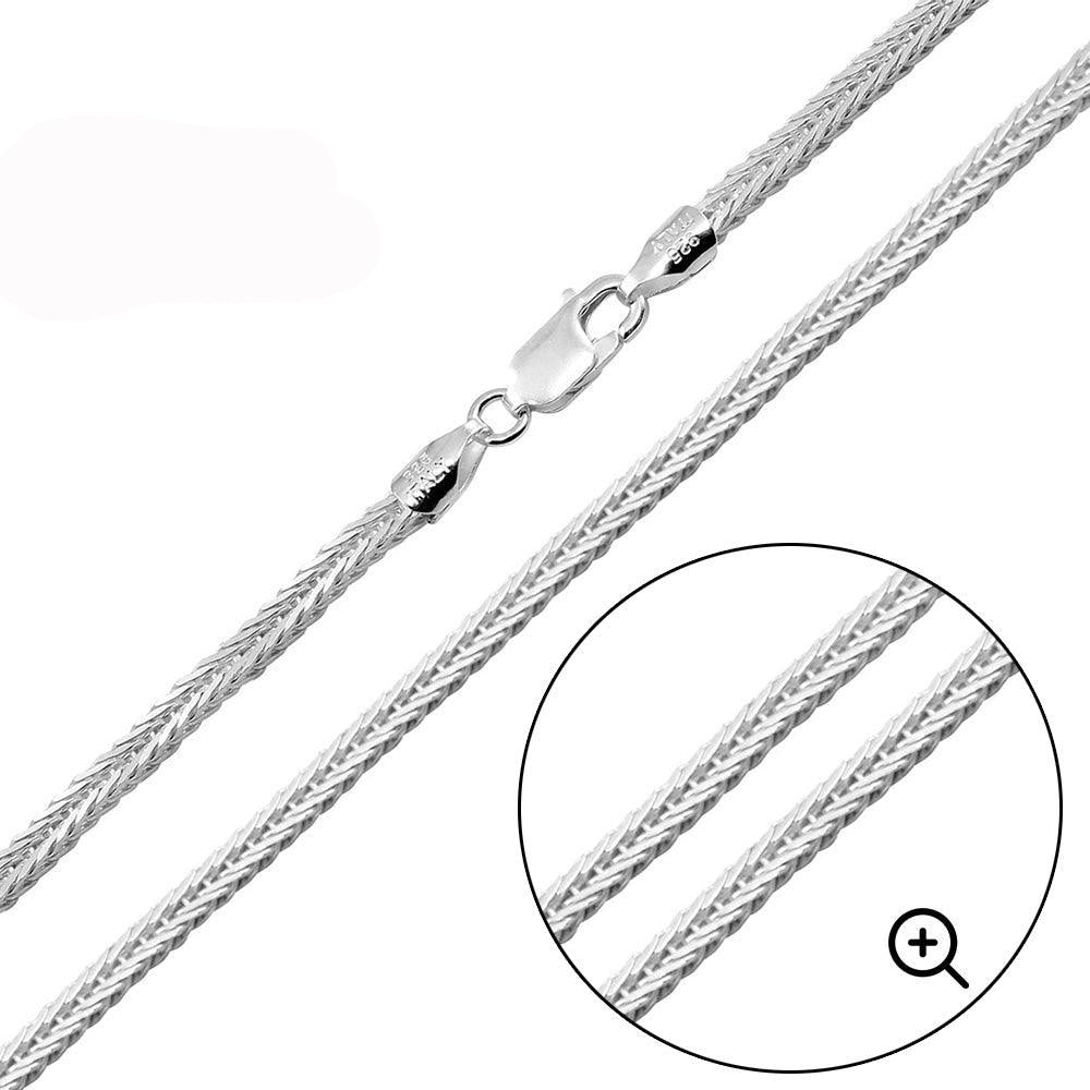 925 Sterling Silver Foxtail Chain