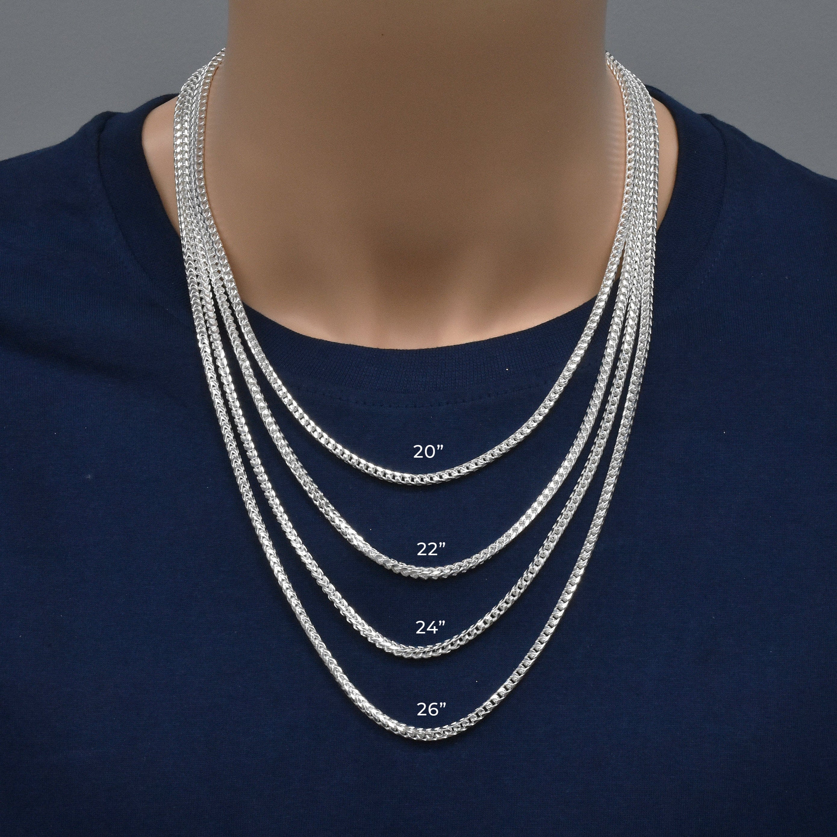 925 Sterling Silver Basic Oval DC Franco 100 3.1mm Chain or Bracelet - CH823 SL