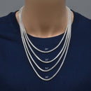 Cadena o pulsera ovalada básica DC Franco 100 de 3,1 mm en plata de ley 925 - CH823 SL