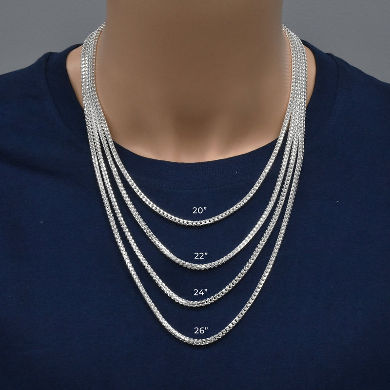 925 Sterling Silver Basic Oval DC Franco 100 3.1mm Chain or Bracelet - CH823 SL