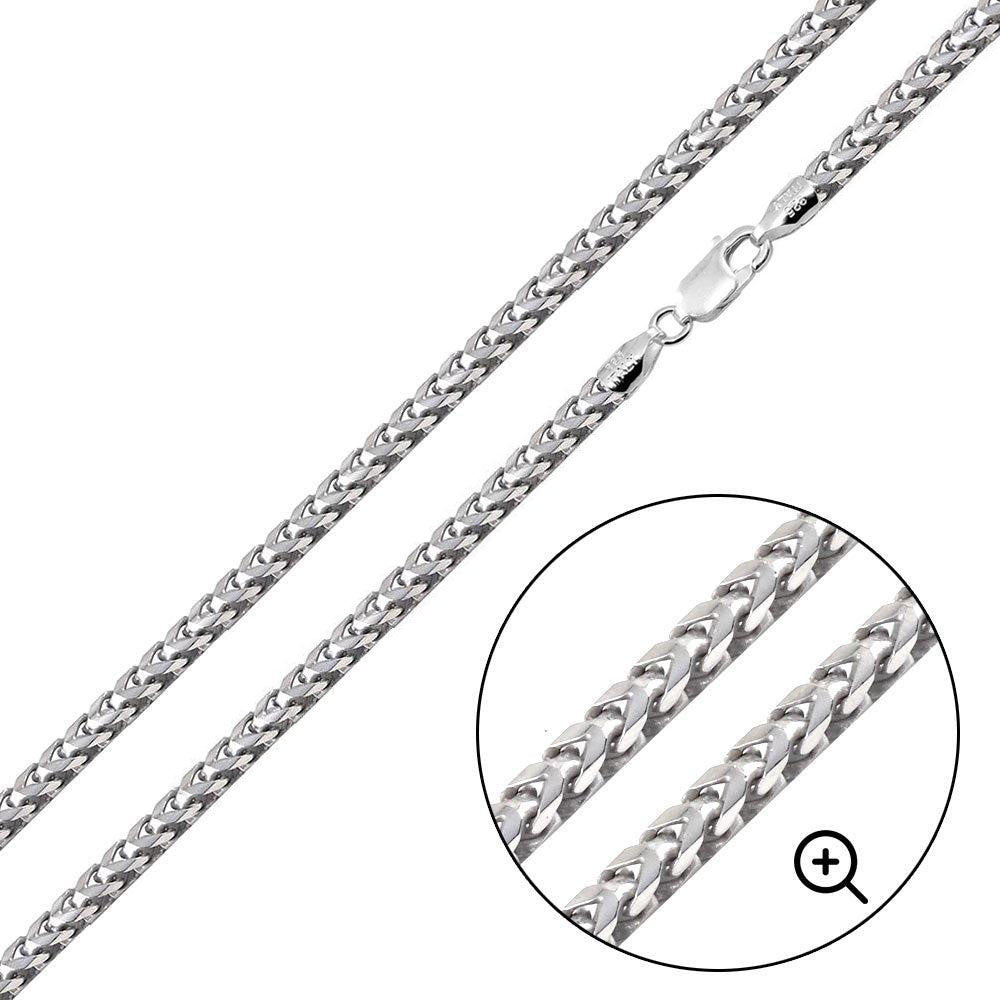 925 Sterling Silver Basic Oval DC Franco 120 3.9mm Chain - CH825 SL