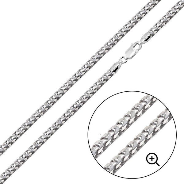 925 Sterling Oval Franco Diamond Cut 140 4.2mm Chain or Bracelet - CH826