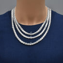 Sterling Silver Dollar Cuban Diamond Cut 180 5.3mm Chain - CH829