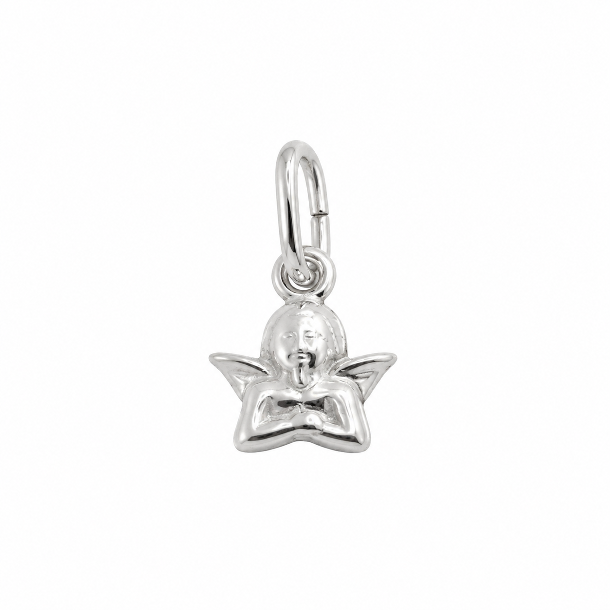 High Polish Sterling Silver Angel Charm- CHARM0099