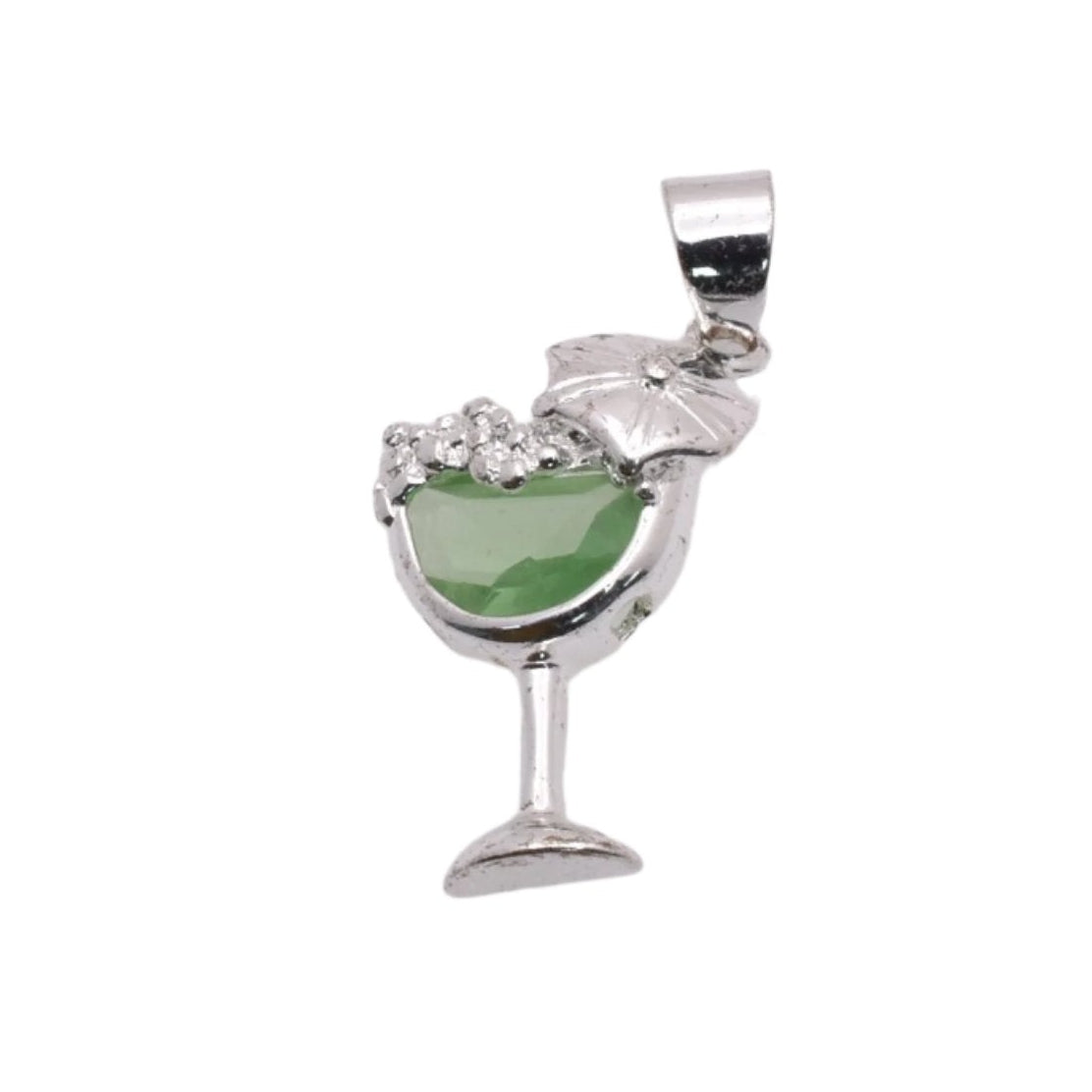 Charm de bebida tropical en plata de ley rodiada 925 - CHARM00103