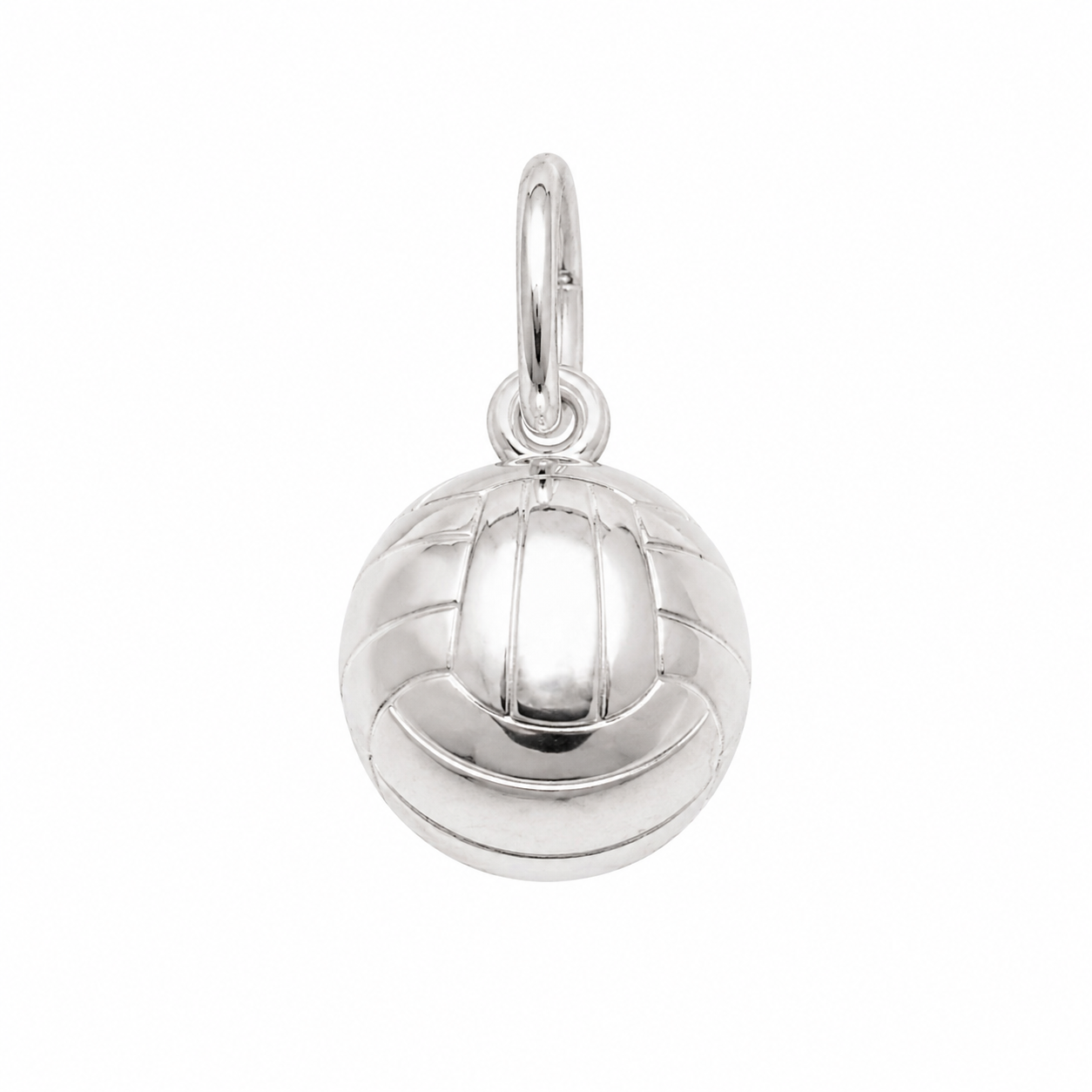 High Polish .925 Sterling Silver Volleyball Charm- CHARM00107