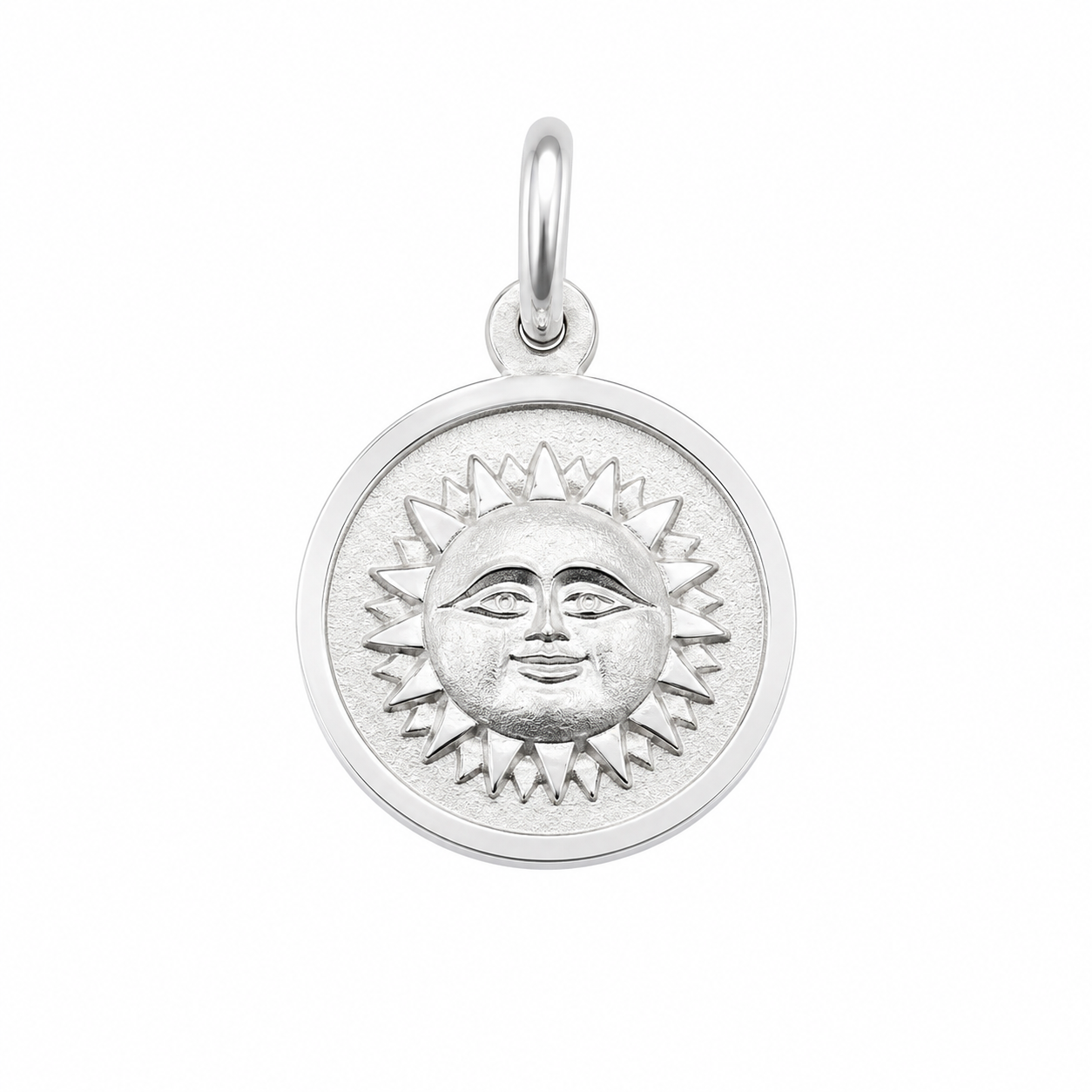 925 Sterling Silver Sun Medallion Charm- CHARM00118
