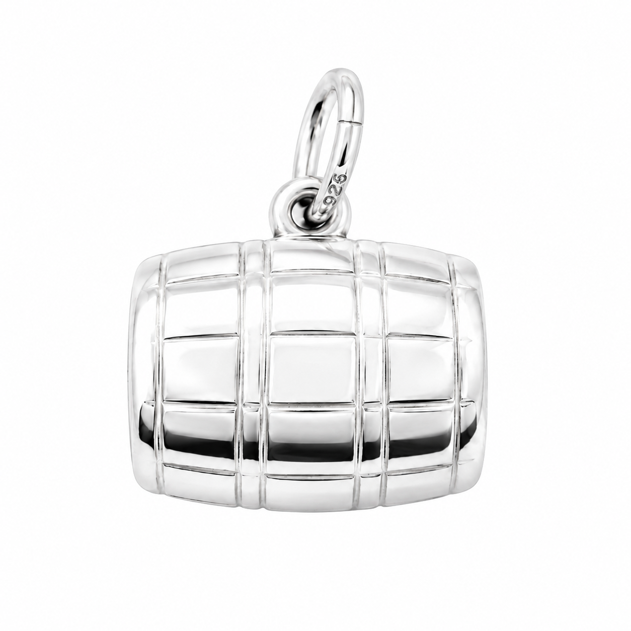 925 Sterling Silver Barrel Charm- CHARM00133