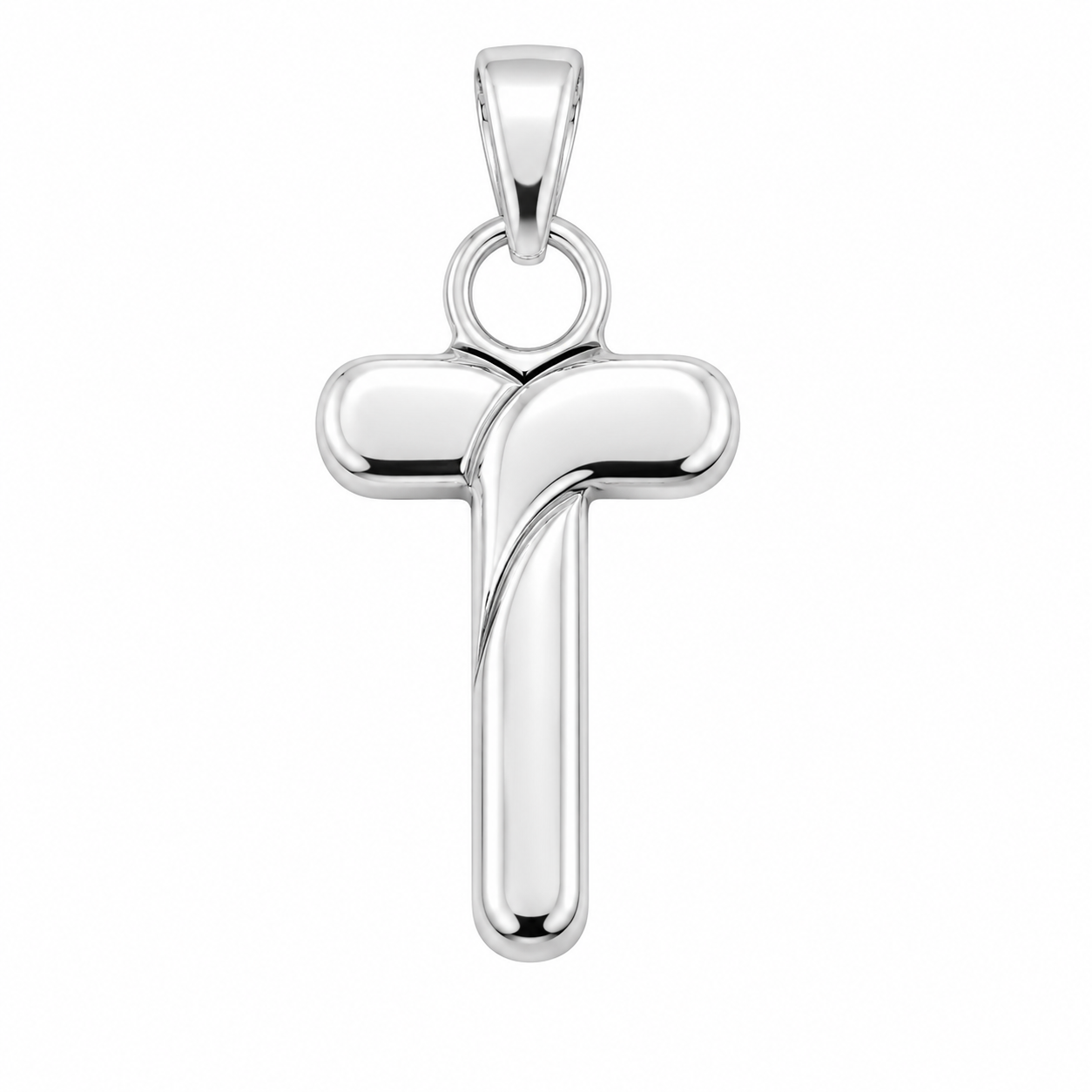 925 Sterling Silver Modern Cross Charm- CHARM00187