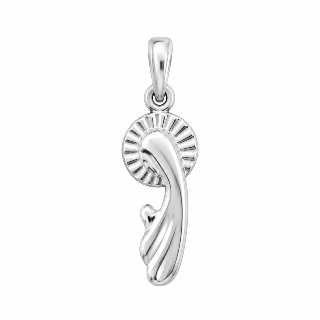 925 Sterling Silver Virgin Mary & Child Pendant- CHARM00201