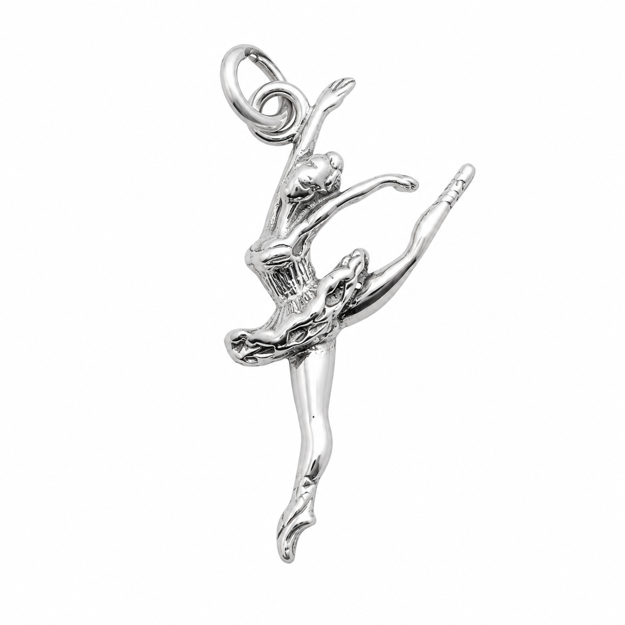 925 Sterling Silver Oxidized Dancing Ballerina Pendant- CHARM00203