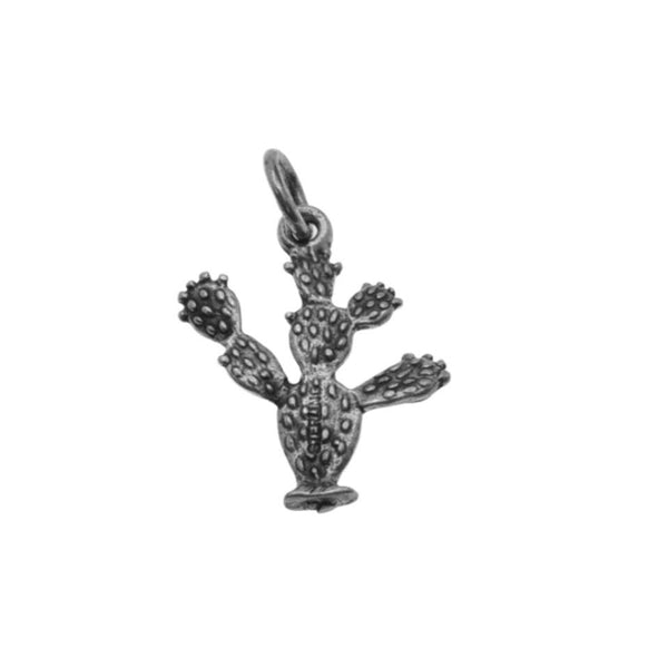 925 Silver Oxidized Cactus Charm - CHARM0025