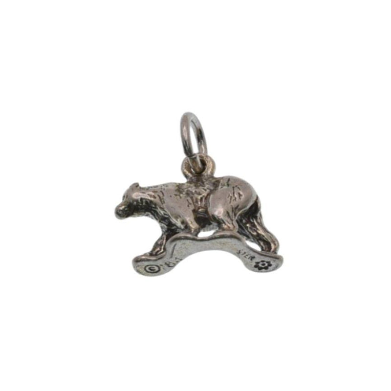 925 Silver Oxidized Bear Charm - CHARM0029