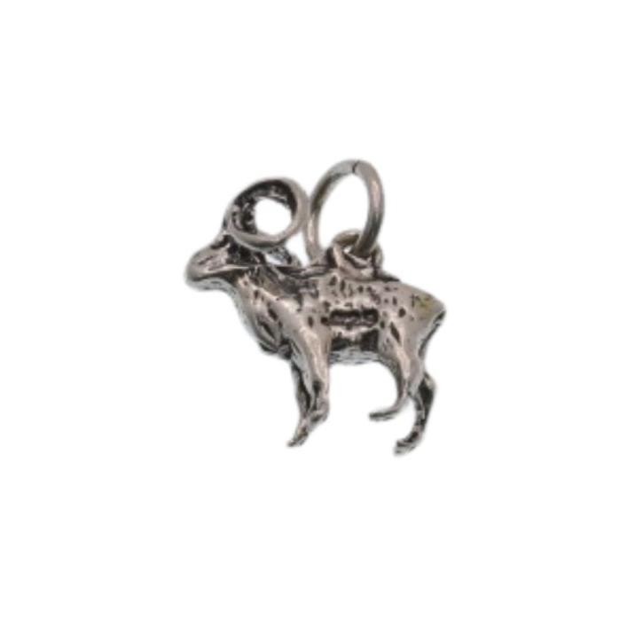 925 Silver Oxidized Goat Charm - CHARM0030