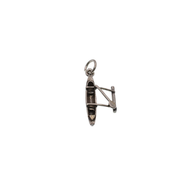 925 Silver Oxidized Canoe Charm - CHARM0045