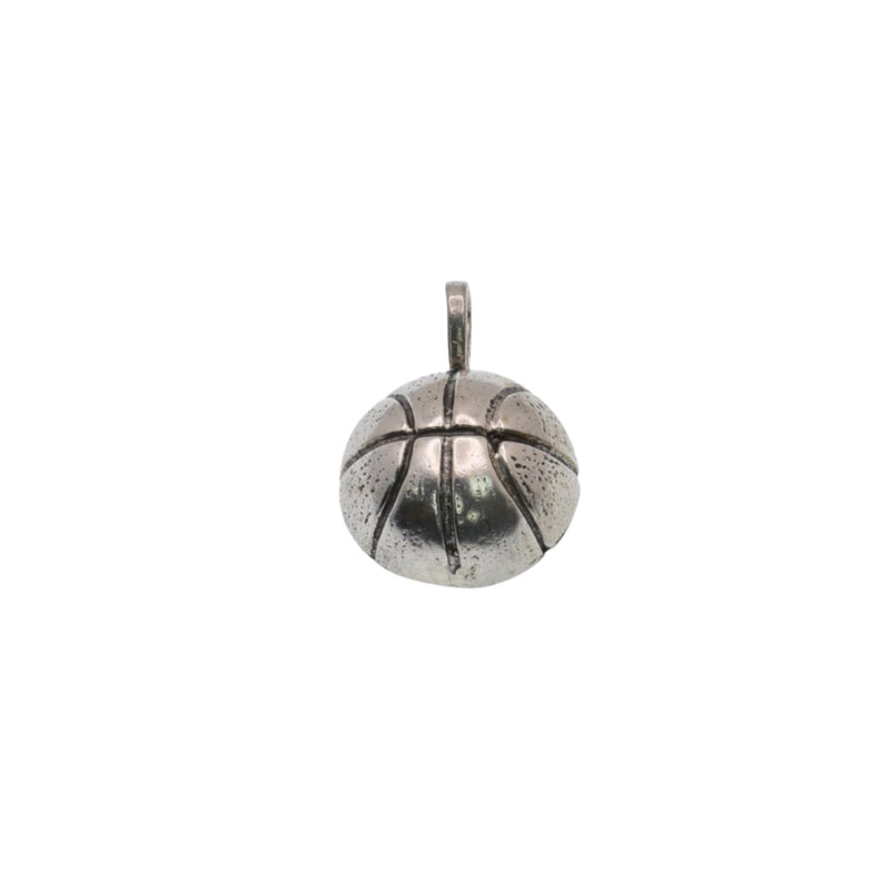 925 Silver Oxidized Basketball Charm- CHARM0049