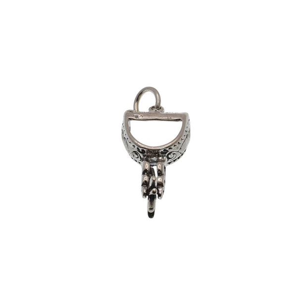 925 Silver Oxidized Cowboy Spur Charm- CHARM0060