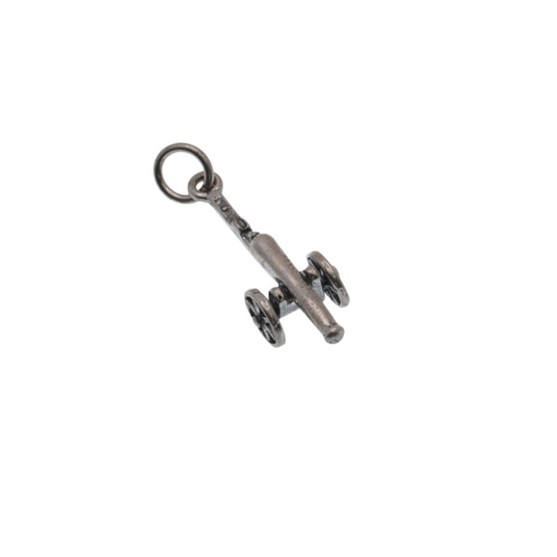 925 Silver Oxidized Cannon Charm- CHARM0062