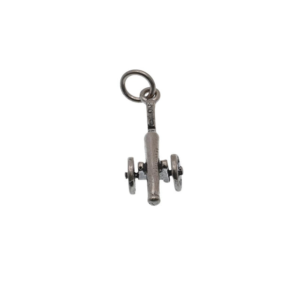 925 Silver Oxidized Cannon Charm- CHARM0062