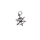 925 Silver Oxidized Nautical Helm Charm- CHARM0069