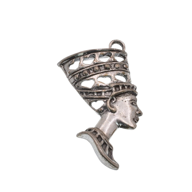 925 Silver Oxidized Nefertiti Charm- CHARM0081