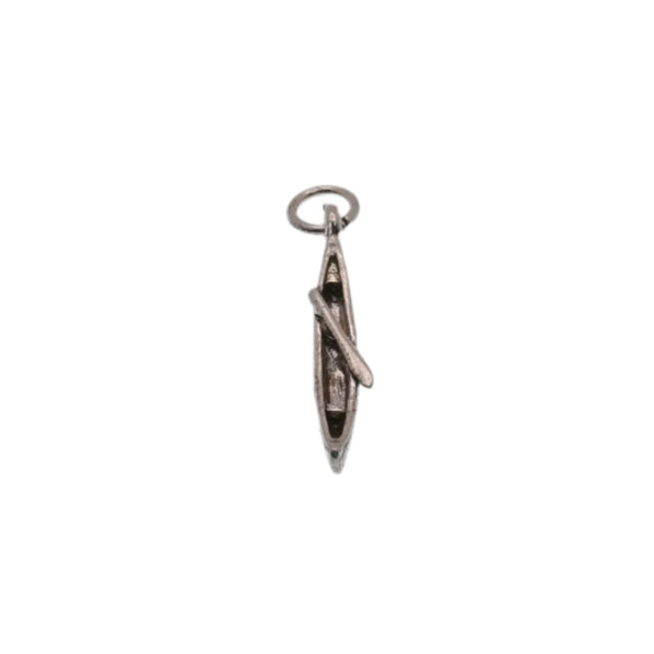 925 Silver Oxidized Canoe Charm- CHARM0083