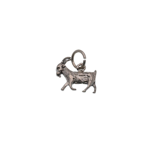 925 Silver Oxidized Goat Charm- CHARM0093