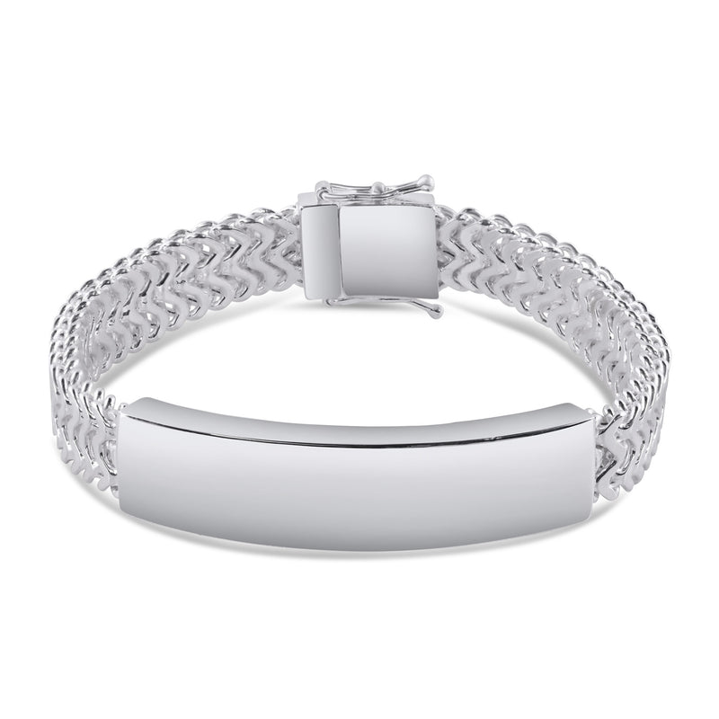 Mens Sterling Silver ID Bracelet 7mm | The Silver Store