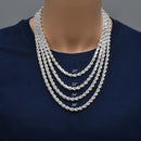 Sterling 925 Sterling Silver Diamond Cut Anti Tarnish Hollow Rope Chain 5.8MM  - CHHW124