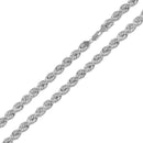 Cadena de eslabones huecos de plata de ley 925 con corte de diamante, antideslustre, 8,2 mm - CHHW126