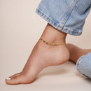 Gold Plated 925 Sterling Silver Dangling Flower Anklets - DIA00003GP