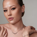 Rhodium Plated 925 Sterling Silver Bead Stud Earrings - BD-STUD-RH