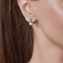 Gold Plated 925 Sterling Silver Fresh Water Pearl Set with Green CZ - BGS00603