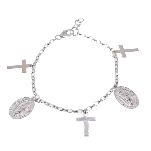 Pulsera Rosario de Plata 925 de Alto Pulido - DIB00070