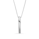 Collar con barra colgante de plata de ley 925 rodiada - DIN00108RH