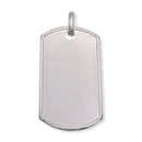 High Polished 925 Sterling Silver Raised Edges 28.3mm x 50.5mm Dogtag - DOGTAG16