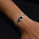 Pulsera de plata de ley 925 con diámetro interior de 5,8 mm y 18 cm - CDIB00023