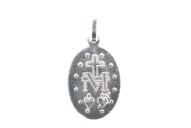 Rhodium Plated 925 Sterling Silver Maria Concepita Senza Peccato Pendant - ARP00051