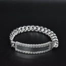 Pulsera de plata de ley 925 con clave griega de 10,5 mm - CDIB00024