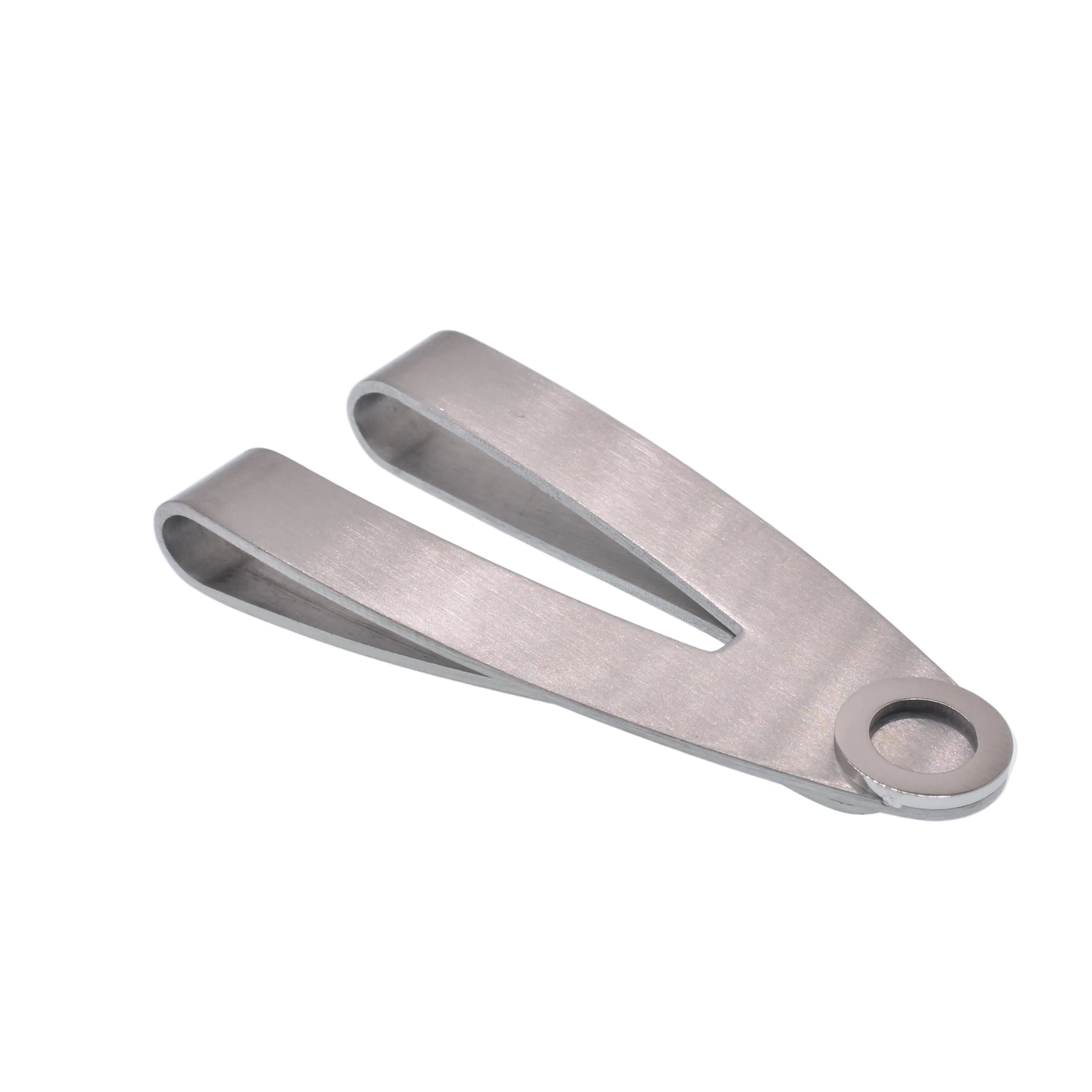 Rhodium Plated Stainless Steel Modern Split-Bar 25mm x 52mm Money Clip - SSM00011