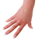 Pulsera italiana con circonita fina incrustada de malla chapada en oro de plata 925 - ECB00091Y