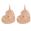 Pendientes Corazón Plata 925 Chapado Oro Rosa - ECE00015R