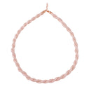 Collar de malla de cuerda con baño de rosa en plata de ley 925 y cristales de Swarovski - ECN00013R